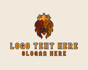 Red Lion - Lion King Royalty logo design