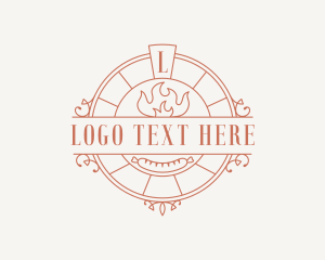 Hot Dog - Flame Sausage Restaurant logo design