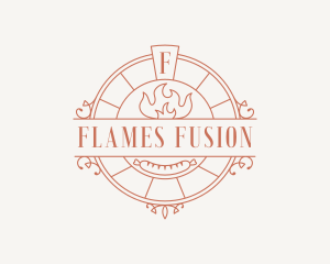 Flame Sausage Restaurant logo design