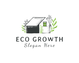 Greenhouse - Botanical House Garden Cottage logo design