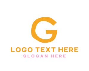Initial - Preschool Orange Letter G logo design