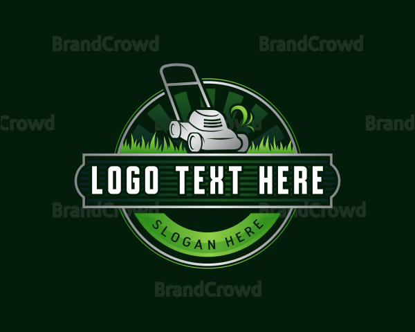 Lawn Gardening Mower Logo