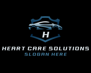 Sports Car Auto Shield logo design