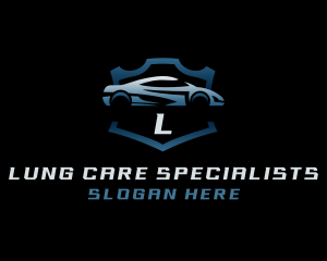 Sports Car Auto Shield logo design