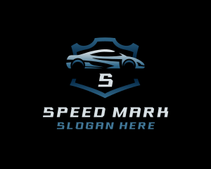 Sports Car Auto Shield logo design