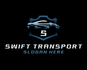 Sports Car Auto Shield logo design