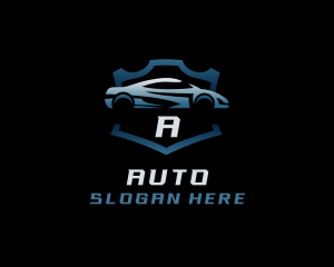 Sports Car Auto Shield logo design