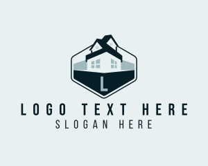 Logistic Hub - House Real Estate Hexagon logo design