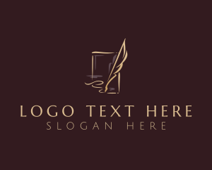 Feather - Quill Feather Calligraphy logo design