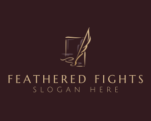 Quill Feather Calligraphy logo design