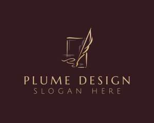 Plume - Quill Feather Calligraphy logo design