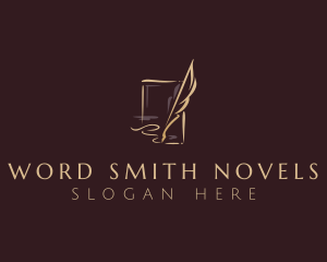 Novelist - Quill Feather Calligraphy logo design