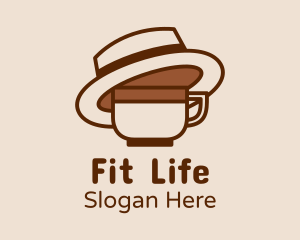 Coffee Cup Fedora  Logo