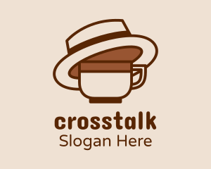 Coffee Cup Fedora  Logo