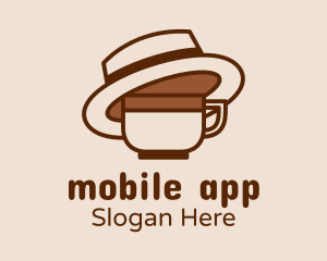 Coffee Cup Fedora  Logo