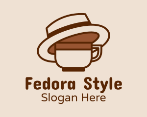 Fedora - Coffee Cup Fedora logo design