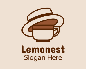 Fedora - Coffee Cup Fedora logo design