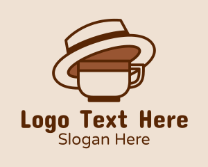 Hot Chocolate - Coffee Cup Fedora logo design