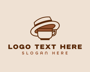 Coffee Cup Fedora  Logo