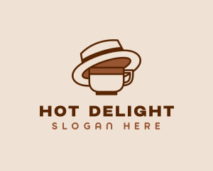 Coffee Cup Fedora  logo design