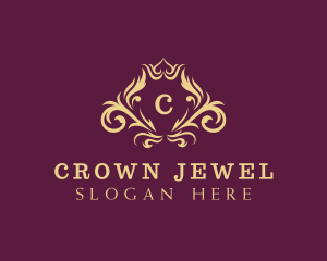 Royal Crown Wreath logo design