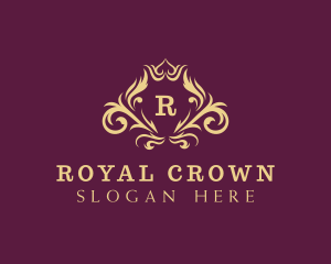 Royal Crown Wreath logo design