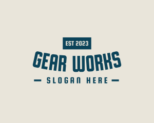 Gears - Curved Business Store logo design