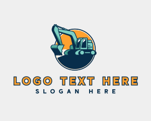 Heavy Machinery - Excavator Heavy Equipment logo design