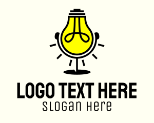 Headset - Lightbulb Creative Podcast logo design