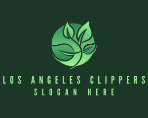 Green Leaf Vegan Circle Logo