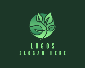 Horticulture - Green Leaf Vegan Circle logo design