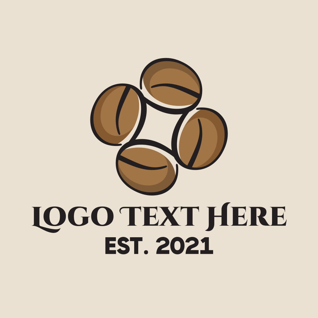 Brown Coffee Beans Logo BrandCrowd Logo Maker