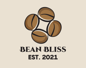 Brown Coffee Beans logo design