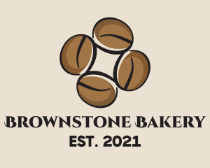 Brown Coffee Beans logo design