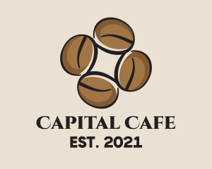 Brown Coffee Beans logo design