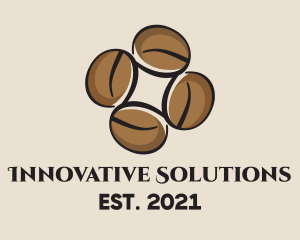 Barista - Brown Coffee Beans logo design