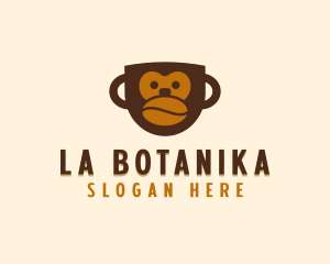 Coffee Bean Mug Monkey Logo