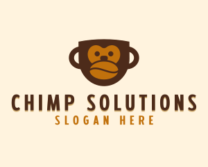 Coffee Bean Mug Monkey logo design