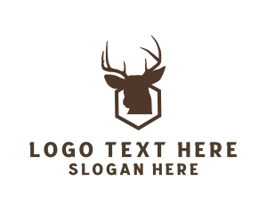 Deer Head - Deer Hunting Wildlife logo design