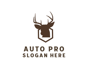 Reindeer - Deer Hunting Wildlife logo design