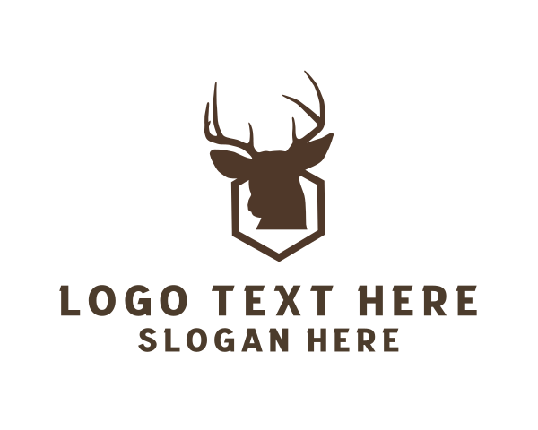 Hunt - Deer Hunting Wildlife logo design