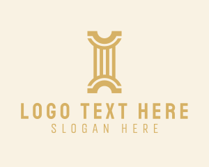 Letter I - Architecture Pillar Letter I logo design