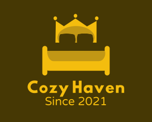 Bed - Queen Crown Bed logo design