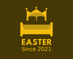 Bed - Queen Crown Bed logo design