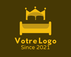 Furnishing - Queen Crown Bed logo design