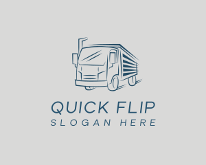 Blue Express Truck logo design