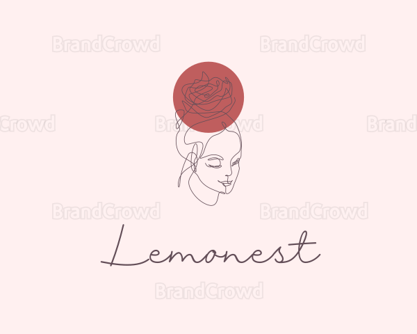 Pretty Rose Lady Logo