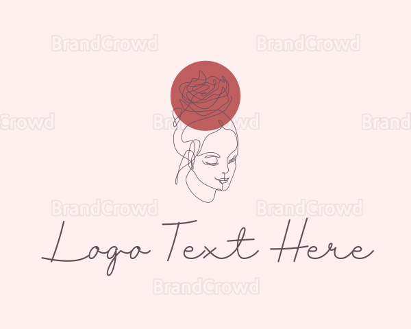 Pretty Rose Lady Logo