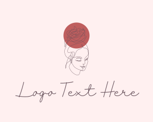 Cosmetics - Pretty Rose Lady logo design
