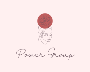 Cosmetics - Pretty Rose Lady logo design